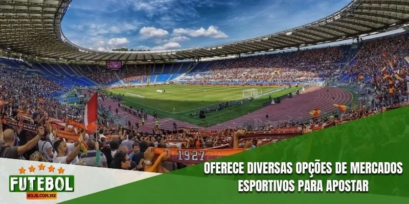 Oferece diversas opções de mercados esportivos para apostar
